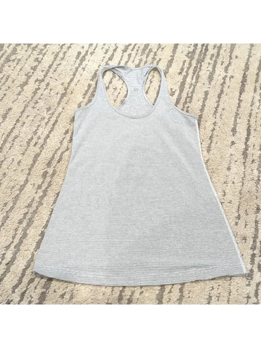 Lululemon Cool Racerback Heathered Coal Wee Stripe